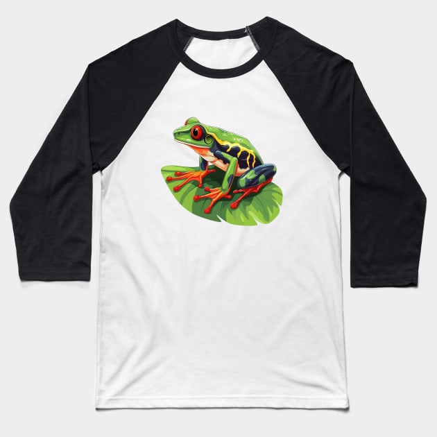 Red Eyed Tree Frog Baseball T-Shirt by zooleisurelife